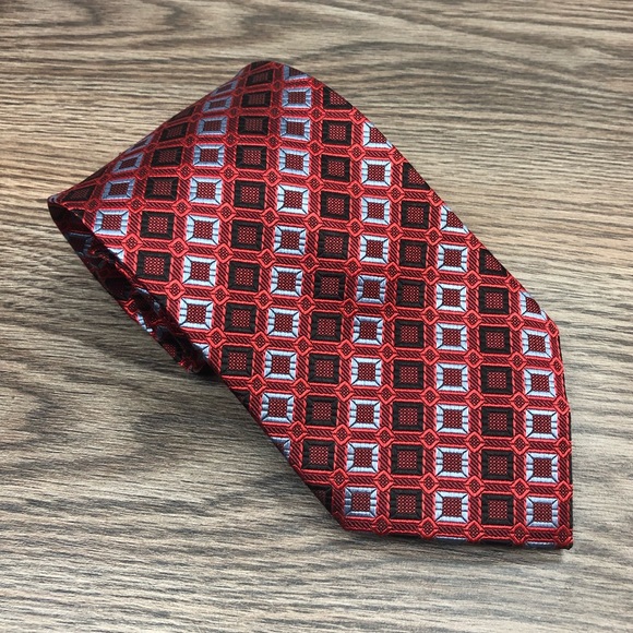 Jos. A. Bank Other - Jos A Bank Red w/ Black & Blue Check Tie Jos. A. Bank Other - Jos A Bank Red w/ Black & Blue Check Tie